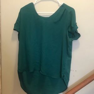 Green Flowy Blouse